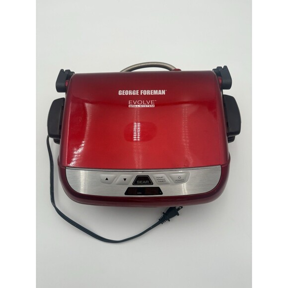 (691) George Foreman EVOLVE Grill System GRP4800R Ceramic Plates Included Tested - Picture 1 of 8